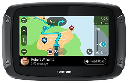 Tomtom 1GF0.047.00 Rider 550 Motorcycle GPS Navigation Device with Built-in Wi-Fi and Free Lifetime Traffic and Map Updates of North America, 5" - Black