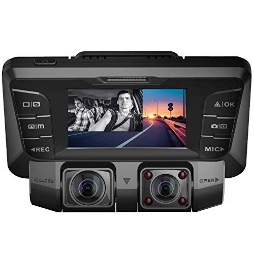 Pruveeo C2 Dash Cam Front and Rear, FHD 1080P + FHD 1080P Dual Camera, 2196P or 1440P Single Camera for Cars with Night Vision