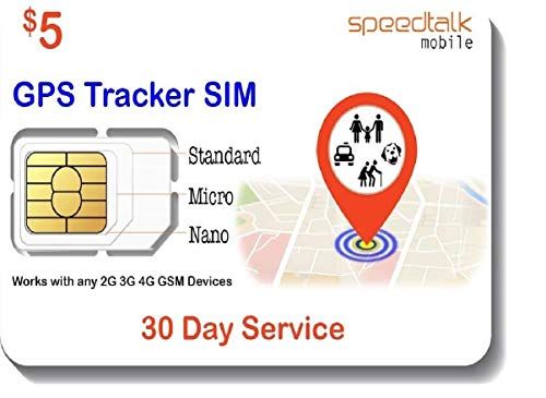 Tarjeta SIM GSM para rastreadores GPS – Dispositivos de seguimiento de vehículos para niños mayores – Servicio de 30 días incluye itinerancia de Estados Unidos Canadá y México