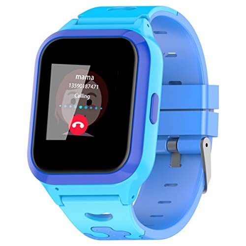Vowor Kids Smart Watch, 4G WiFi GPS LBS Tracker SOS Emergency Call Children Smartwatches with Camera IP67 Waterproof Watch for Boys Girls, Compatible with Android/iPhone iOS (Blue, V-01)