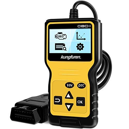 Kungfuren OBDII herramienta de escáner universal, lector de código OBD2 para automoción, analizador de errores de luz del motor, herramienta de análisis de diagnóstico de vehículos CAN para coches OBDII desde 1996