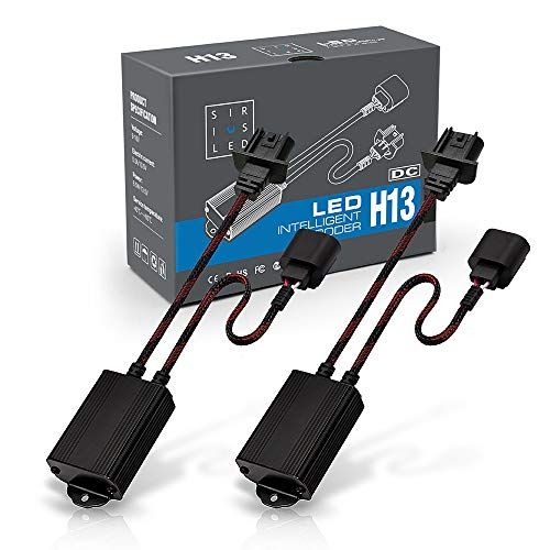 SIRIUSLED H13 LED Canbus Decodificador de cancelación de mensaje de error corregir bombillas de faros delanteros de encendido y apagado con problemas de parpadeo, tamaño paquete de 2