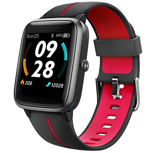 UMIDIGI Reloj inteligente GPS, rastreador de actividad física con monitor de ritmo cardíaco, pantalla táctil de 1.3 pulgadas, podómetro, reloj inteligente para hombres y mujeres, resistente al agua 5 ATM, compatible con iPhone, Samsung, Android