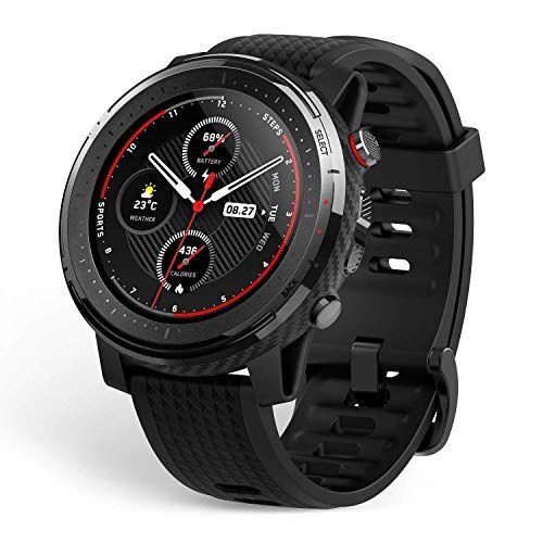 Amazfit T-Rex Smartwatch - Reloj Inteligente con Certificado Militar estándar, Cuerpo Duro, GPS, 20 días de duración de la batería, visualización AMOLED de 1,3 Pulgadas, Stratos, n/a, Negro