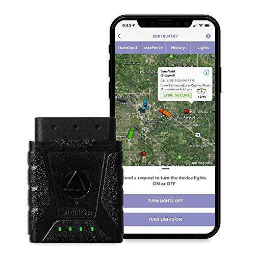 LandAirSea SilverCloud Sync Real Time GPS OBD II Vehicle Tracker Featuring Driver Behavior, Diagnostics, Tracking Alerts, Geofencing, Roadside & Theft Assistance