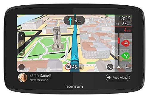 Tomtom Go 620 6 Pulgadas GPS Dispositivo de navegación con tráfico en Tiempo Real, mapas del Mundo, conexión Wi-Fi, mensajería por Smartphone, Control de Voz y Llamadas Manos Libres