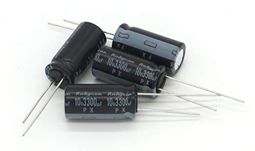 Condensadores electrolíticos radiales de aluminio de plomo 3300uF 10V para reparación de televisores LCD y electrónica de consumo, 4 unidades