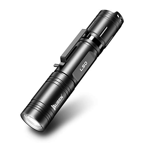 WUBEN L50 Linterna led Recargable Linterna LED Luz Linterna Lámpara de Tácticas con 5 Modos para Ciclismo Camping Flashlight 1200 Lúmenes (Negro)