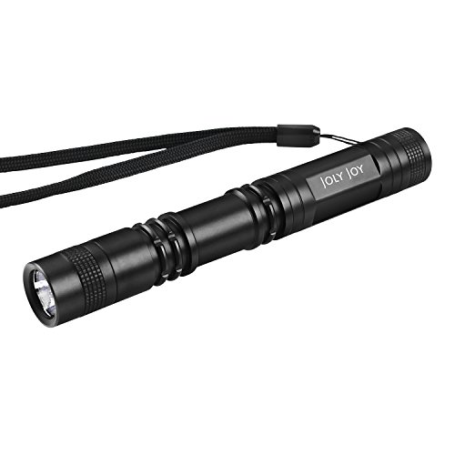 Joly Joy Linterna LED, Ultra Pequeño Lámpara LED Antorcha Ideal para Aire Libre Ciclismo,Camping, Montañismo (Negro-05)