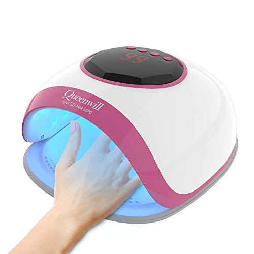 Lámpara de uñas UV LED 54W Secador de uñas con 4 Temporizador de Ajuste de Luz de Uñas 42 LEDs Pantalla LCD Sensor Automático Lámpara de Gel de Curado de Uñas para Hogar Arte de Uñas Profesional de Gel de Salón de Esmalte de Uñas