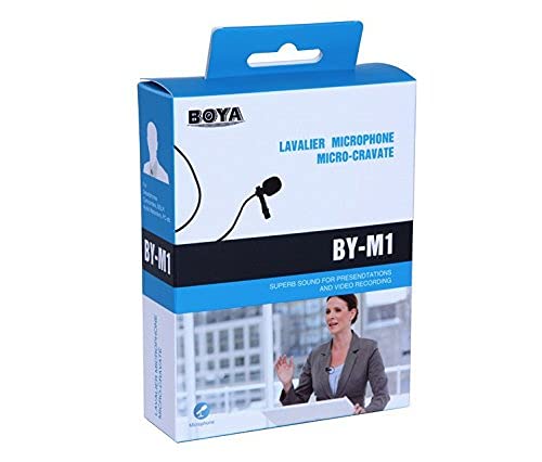 BOYA BY M1 Lavalier Microphone for Smartphones Canon Nikon DSLR Cameras Camcorders Audio Recorder PC