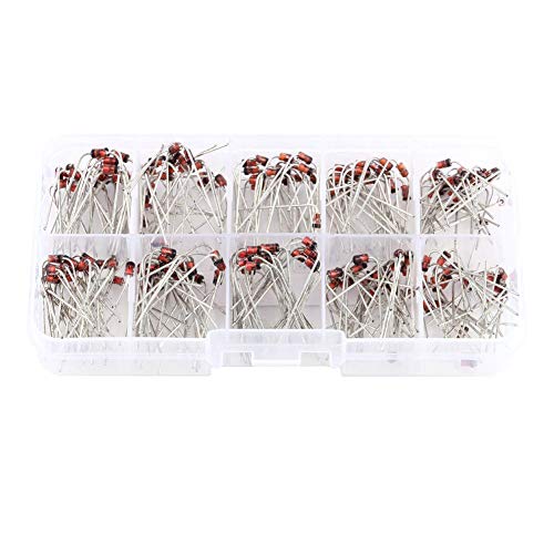 Diode Set 10Values Zener Diode Surtido Alternadores Generadores Diodos Kit Electrónico 1N4728~1N4737 Con Caja de Almacenamiento 200pcs
