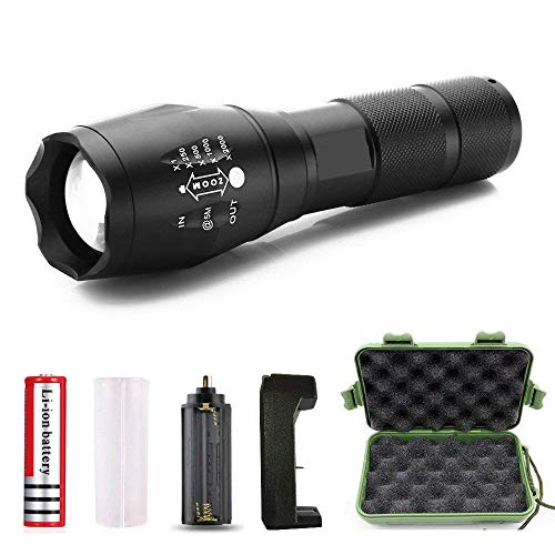 SEEDARY Linterna LED Militar Visión Nocturna, Herramientas, Portátil 1600 Lúmenes Lampara LED, Linterna para Bicicleta y Linterna Táctica.