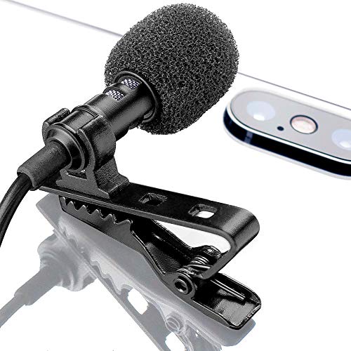 Micrófono Omnidireccional De Micrófono De Solapa Lavalier Con Sistema De Clip Fácil Perfecto Para Grabar Youtube/entrevista/video Conferencia/podcast/dictado De Voz/iphone