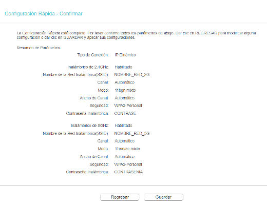 Configuración Rápida - Confirmar paso 10