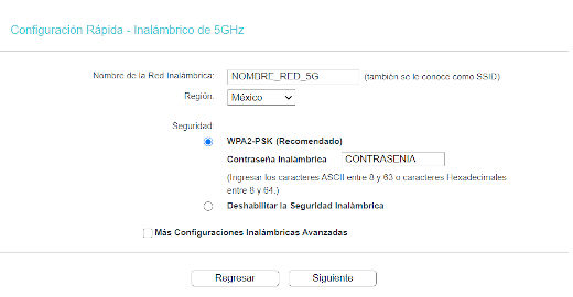 Configuración Rápida - Inalámbrico 5GHz Paso 9